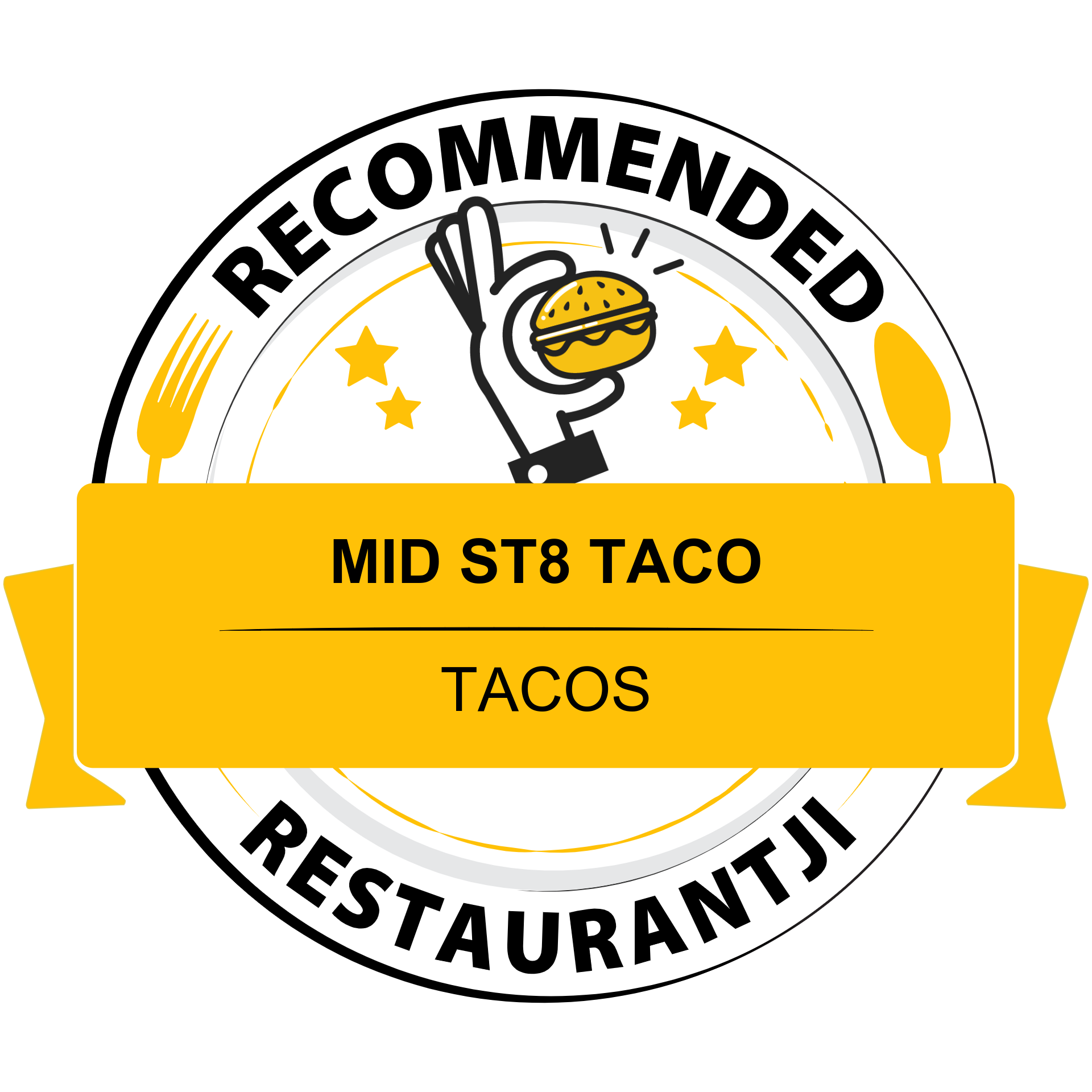 Mid St8 Taco has earned accolades from Restaurantji - a user-friendly platform for discovering the finest local restaurants.
