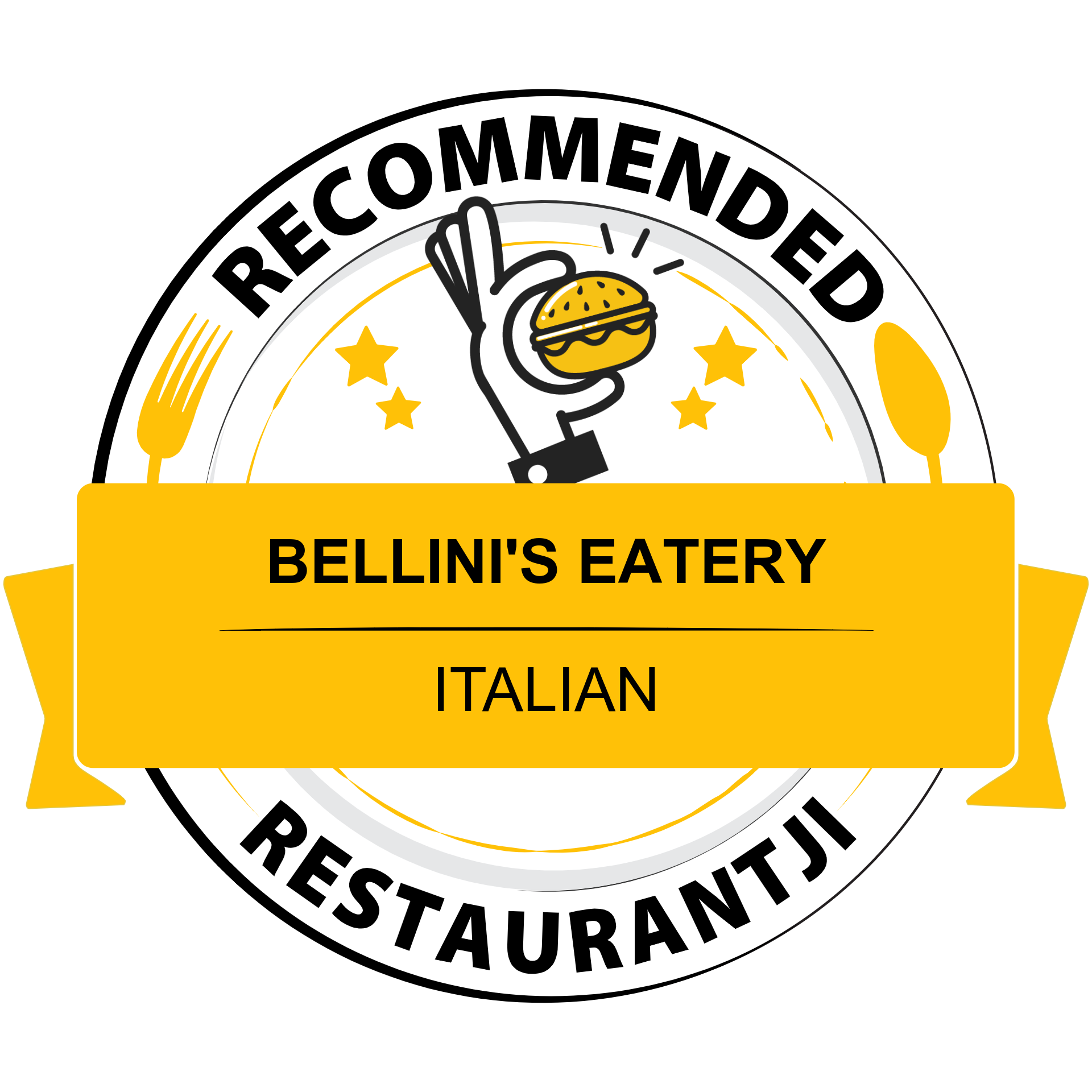 Bellini's Eatery has earned accolades from Restaurantji - your dining guide to local food gems.