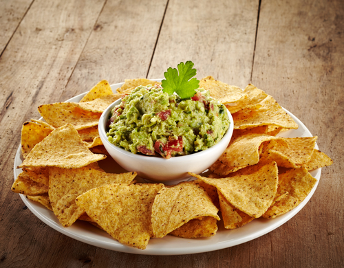 Guacamole and chips